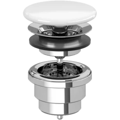 Βαλβίδα νιπτήρα ανοικτής ροής VILLEROY & BOCH COLLARO 680800RW Λευκό ματ