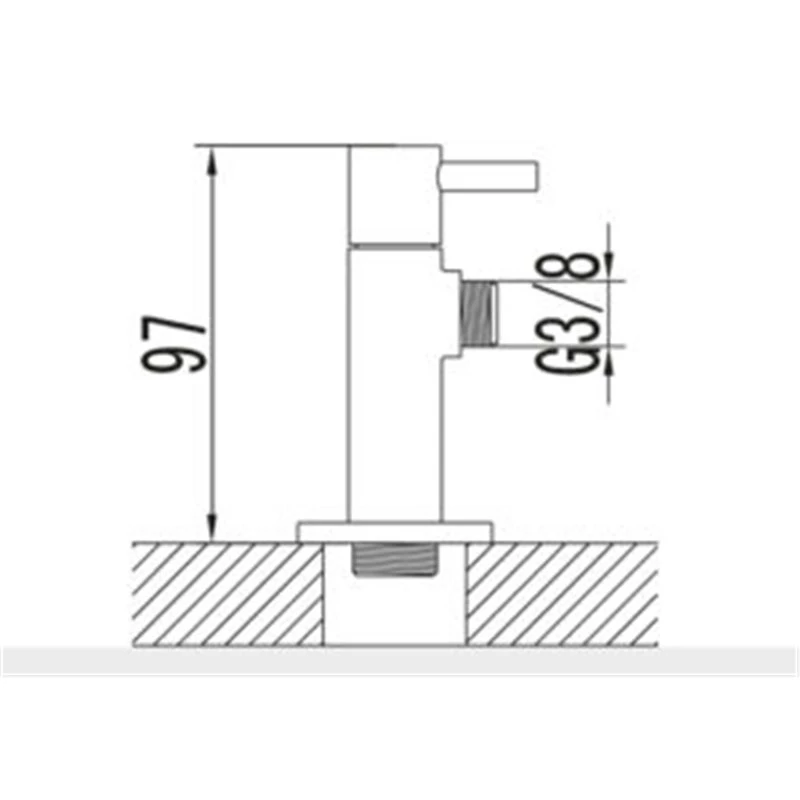 Γωνιακός διακόπτης νερού PRAXIS 12024R2 2 Γωνιακός διακόπτης νερού PRAXIS 12024R2 - Image 2