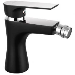Μπαταρία μπιντέ FERRO ALGEO SQUARE BLACK/CHROME BAQ6BLC