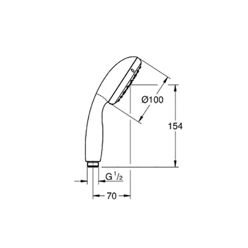 Τηλέφωνο 1 ροής GROHE NEW TEMPESTA 27923001 2 Τηλέφωνο 1 ροής GROHE NEW TEMPESTA 27923001 - Image 2