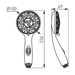 Εξώφυλλο -Φτηνός Ντουζιέρας Κατάστημα τηλέφωνο ντους 3 λειτουργιών ferro lido s13 1